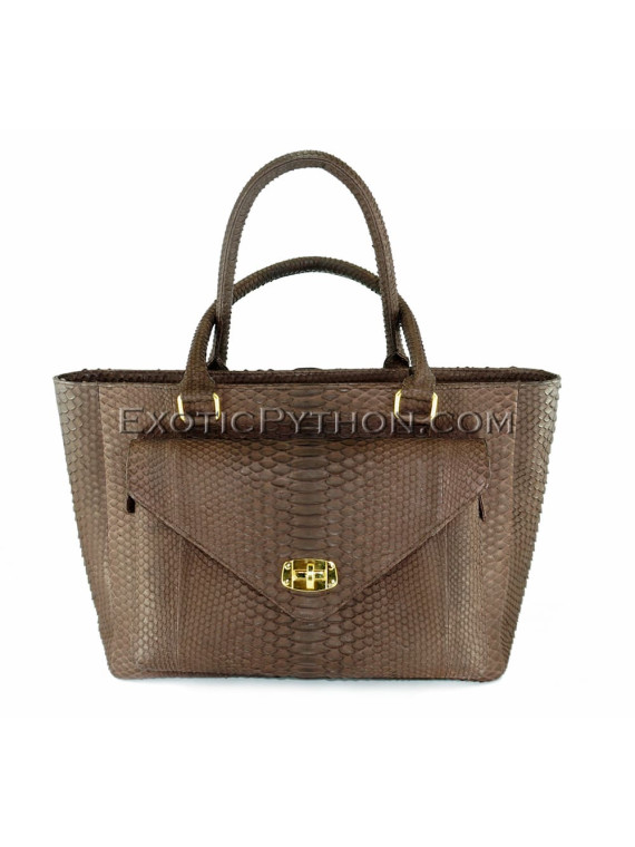 Python bag brown shiny BG-225