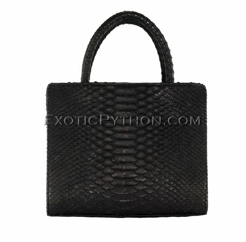 Python handbag classic black matte bg-213