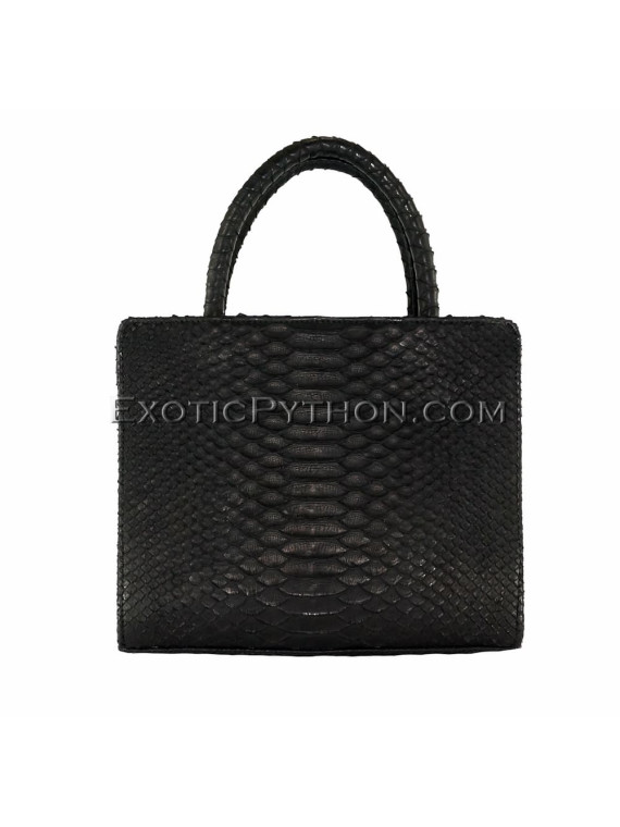 Python handbag classic black matte bg-213