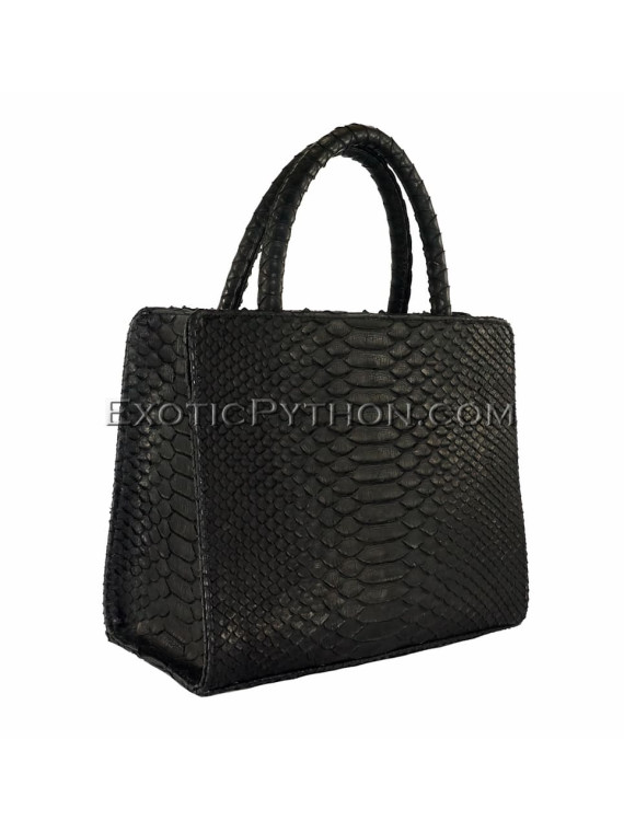 Python handbag classic black matte bg-213