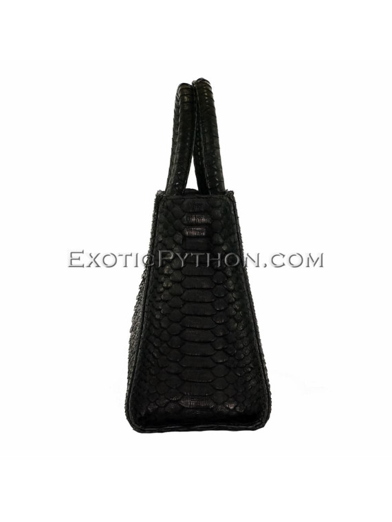 Python handbag classic black matte bg-213