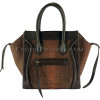 Snake leather bag brown motive BG-218