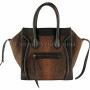 Snake leather bag brown motive BG-218