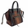 Snake leather bag brown motive BG-218