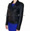 Python leather jacket black matt JK-17