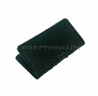Python leather wallet black matt WA-64