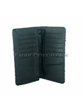 Python leather wallet black matt WA-64