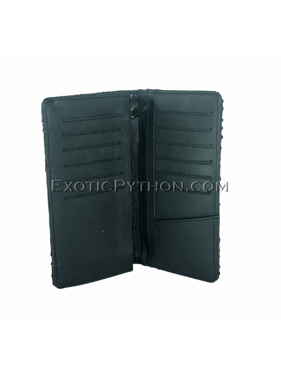 Python leather wallet black matt WA-64