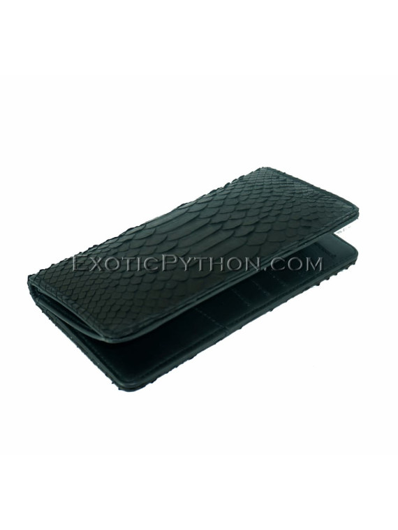 Python leather wallet black matt WA-64