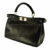 Black python bag BG-222