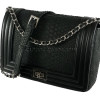 Snakeskin crossbody bag classic black CL-21