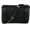 Snakeskin crossbody bag classic black CL-21