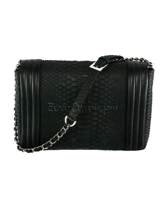 Snakeskin crossbody bag classic black CL-21