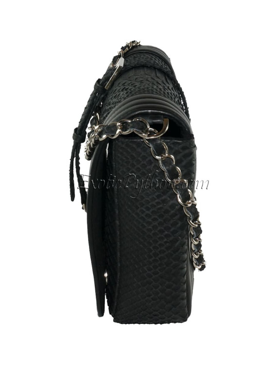 Snakeskin crossbody bag classic black CL-21