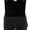 Snakeskin crossbody bag classic black CL-21