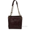 Lizard skin bag brown shiny BG-185