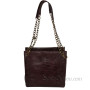 Lizard skin bag brown shiny BG-185