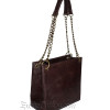 Lizard skin bag brown shiny BG-185