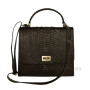 Python skin bag dark brown matt BG-01