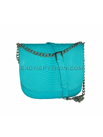 Snakeskin purse light blue CL-202