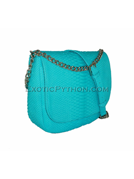 Snakeskin purse light blue CL-202