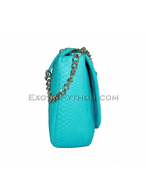 Snakeskin purse light blue CL-202