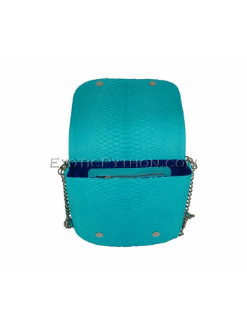 Snakeskin purse light blue CL-202