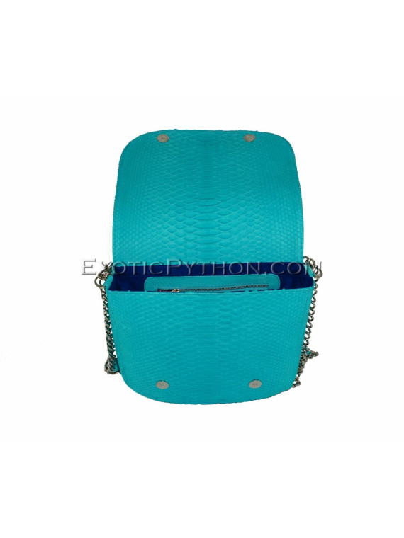 Snakeskin purse light blue CL-202