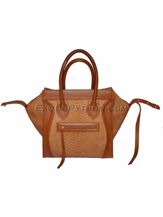 Python skin bag cream color matt BG-11