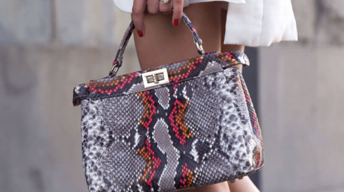  Snakeskin bag created under the brilliant idea of the famous Italian brand