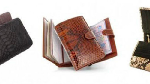 Snakeskin wallet n your hands is an unequivocal sign of your solvency and understanding of beauty