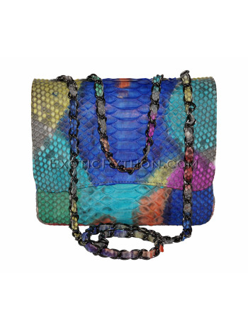 Multicolor snakeskin purse CL-49