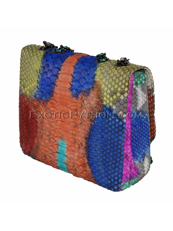 Multicolor snakeskin purse CL-49