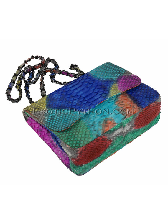 Multicolor snakeskin purse CL-49