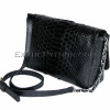 Python clutch bag black shiny CL-6