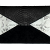 Python clutch black & white CL-2