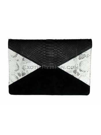 Python clutch black & white CL-2