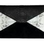 Python clutch black & white CL-2