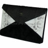 Python clutch black & white CL-2