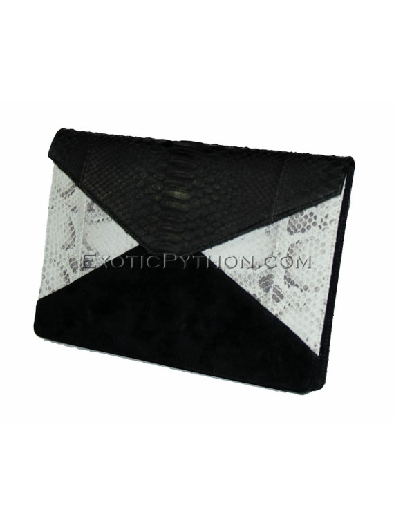 Python clutch black & white CL-2