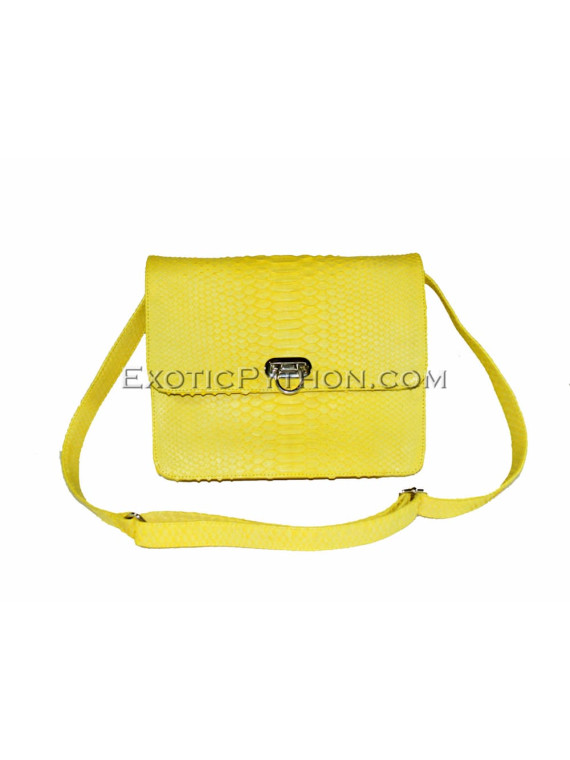 Python clutch purse yellow matt CL-1