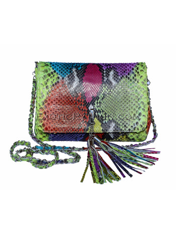 Multicolor snakeskin purse CL-26