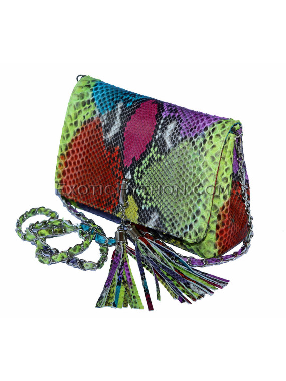 Multicolor snakeskin purse CL-26