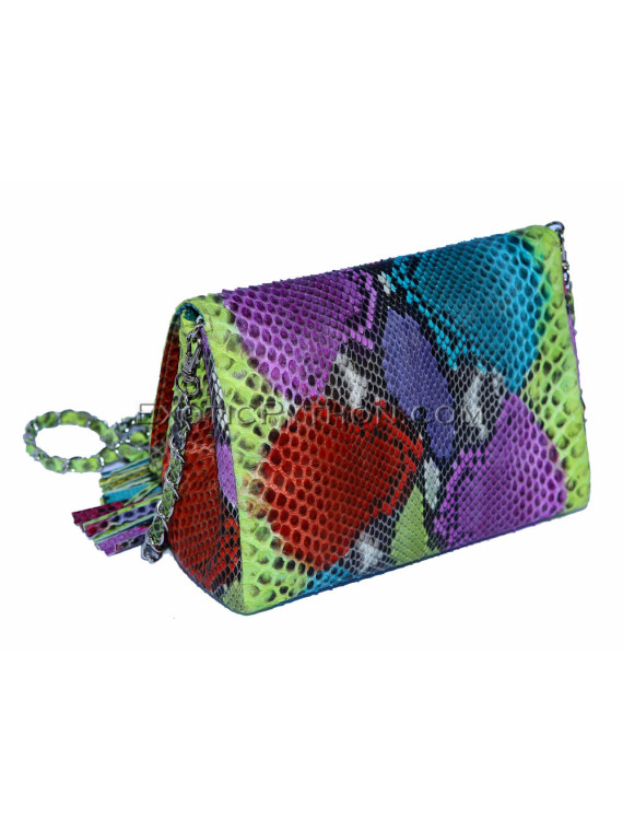 Multicolor snakeskin purse CL-26