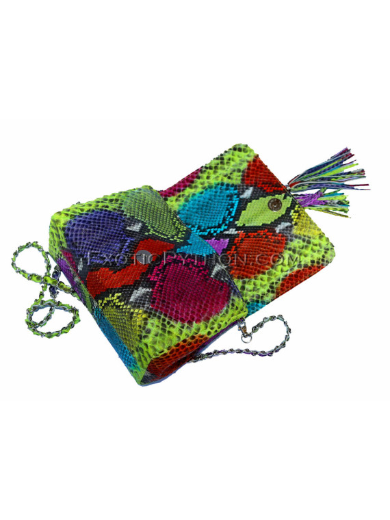 Multicolor snakeskin purse CL-26