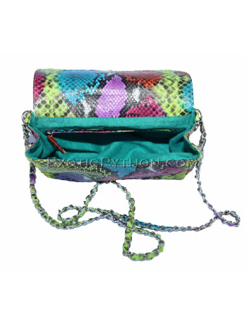 Multicolor snakeskin purse CL-26