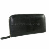 Lizard skin wallet dark brown glossy WA-52