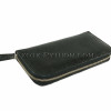 Lizard skin wallet dark brown glossy WA-52