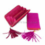 Snakeskin purse with tassle fuchsia matt WA-58