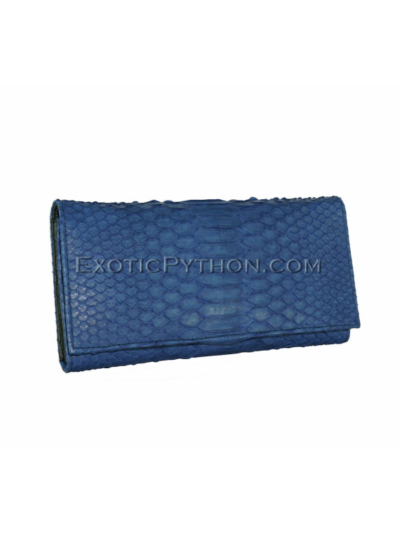 Purse python skin blue matt WA-61